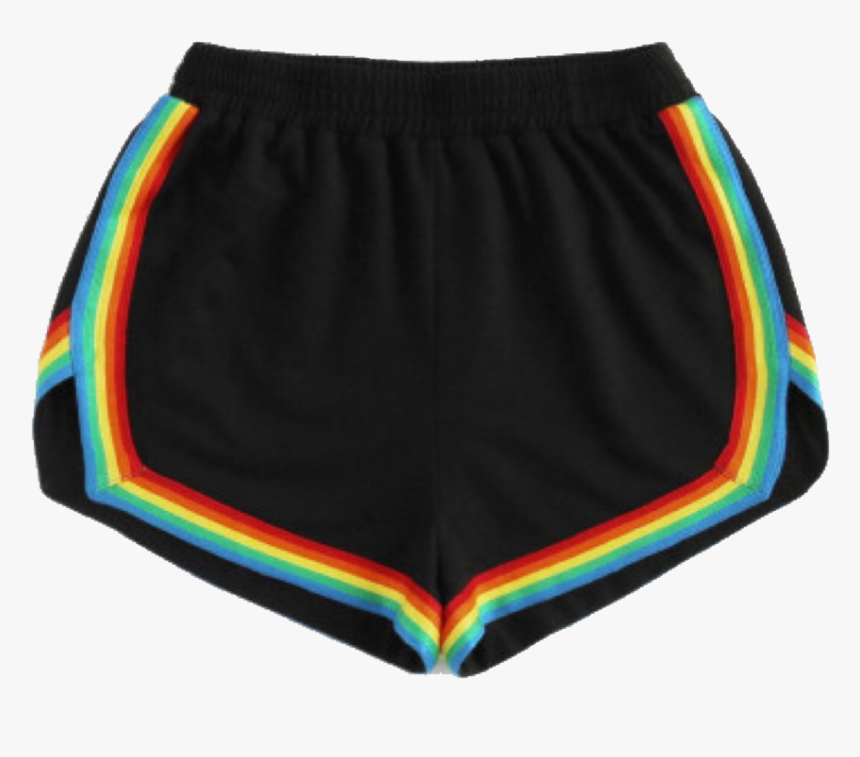 Black And Rainbow Shorts, HD Png Download, Free Download