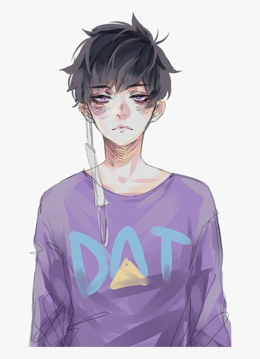 Anime Animeboy Cute Purple Animeaesthetic Cute Anime Boy Fanart Hd Png Download Kindpng