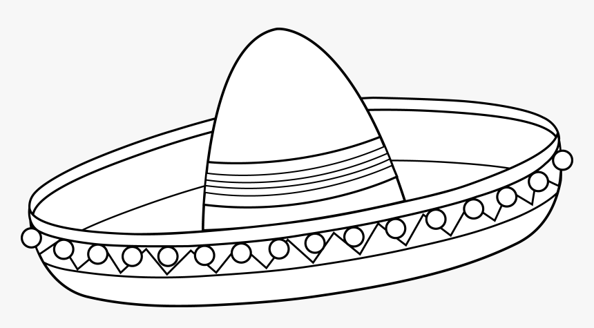 Mexican Hat Coloring Page, HD Png Download, Free Download