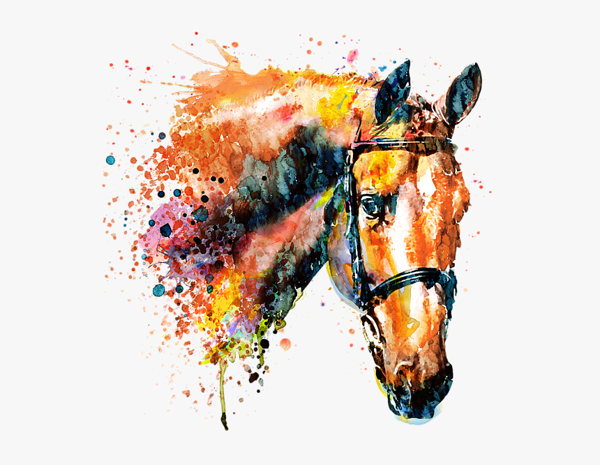 Acrylic Horse Head Painting, HD Png Download, Free Download