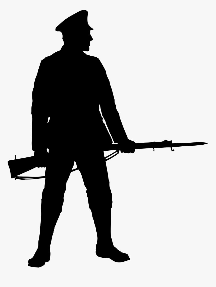 Rifle Silhouette Silhouette Clipart - Silhouette Soldier Clipart, HD Png Download, Free Download