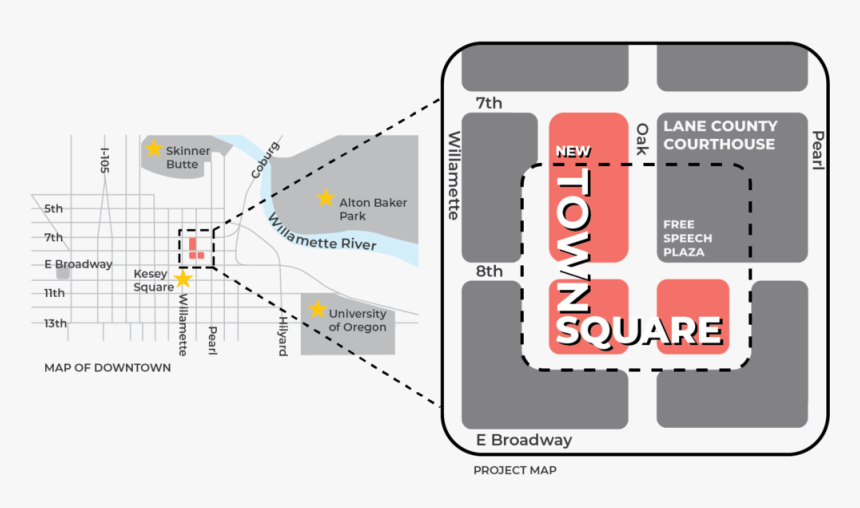 Town Square Map - Map, HD Png Download, Free Download