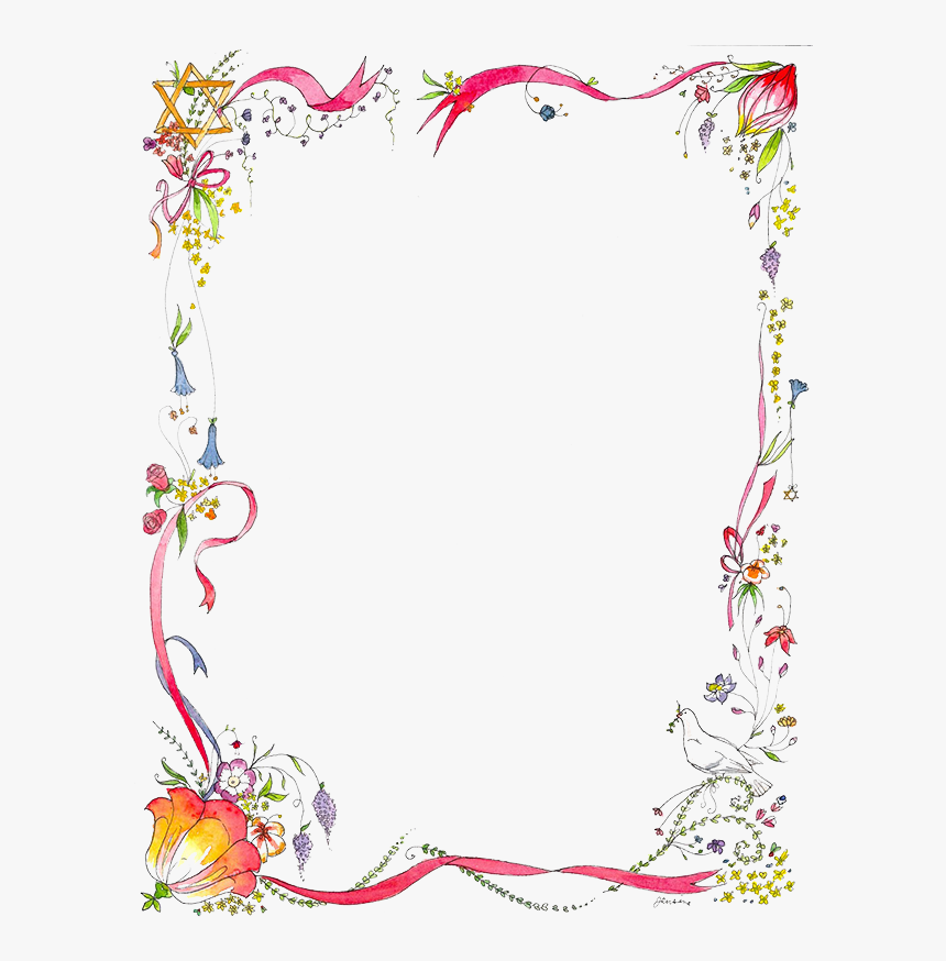 Flower Frame Clipart - Border Design For Project, HD Png Download, Free Download