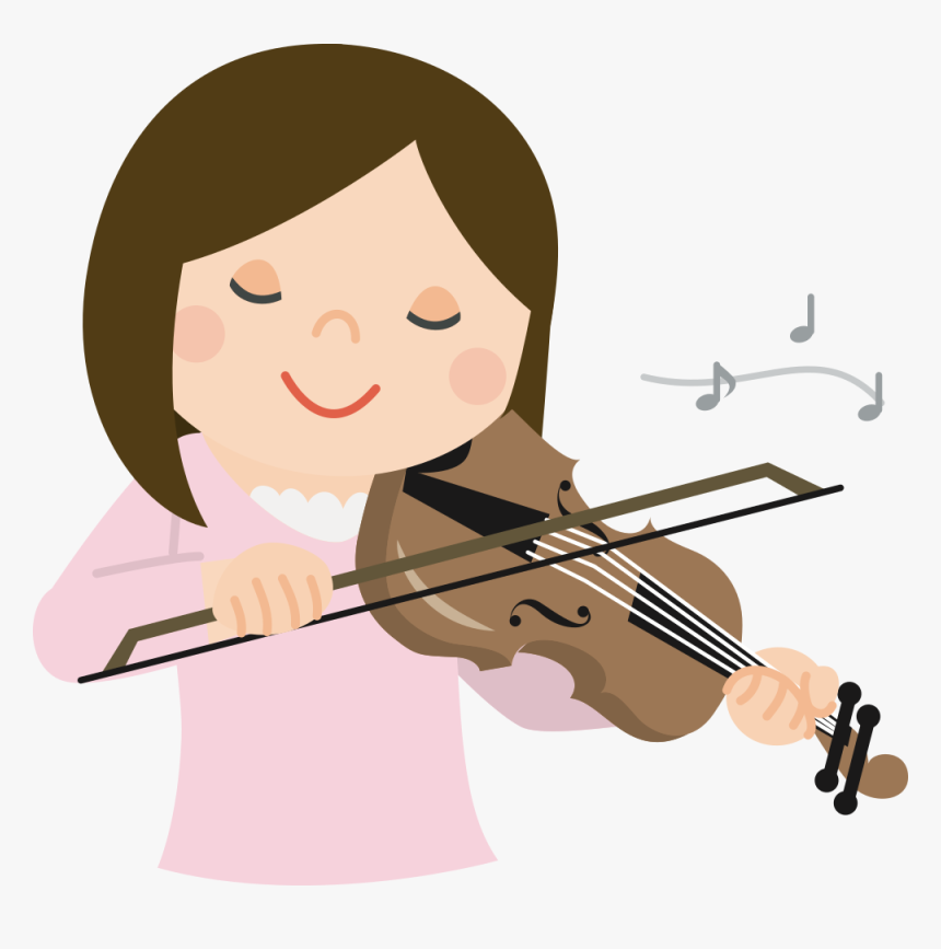 Girl With Violin - Playing The Violin Clipart, HD Png Download, Free Download