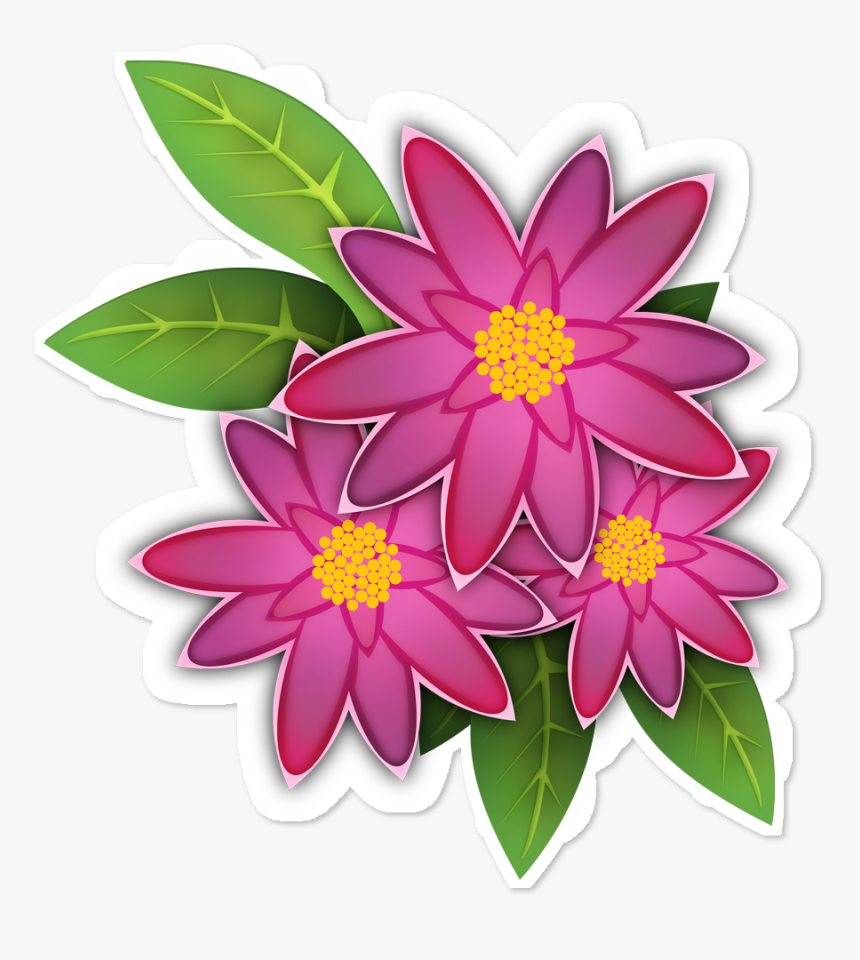 Adesivo De Renata Leite Lins Colab Linsna - Desenho De Flores Coloridas, HD Png Download, Free Download