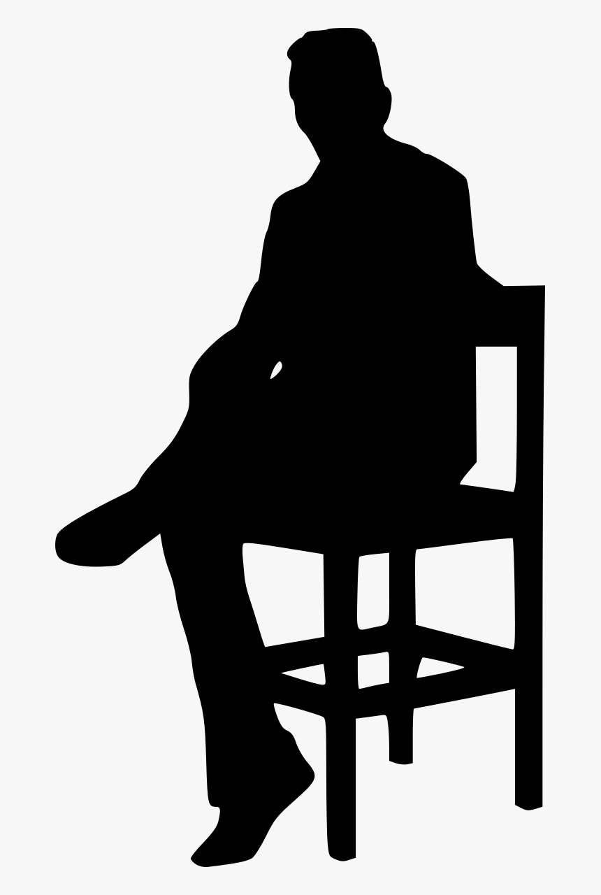 Silhouette Sitting On Chair, HD Png Download, Free Download