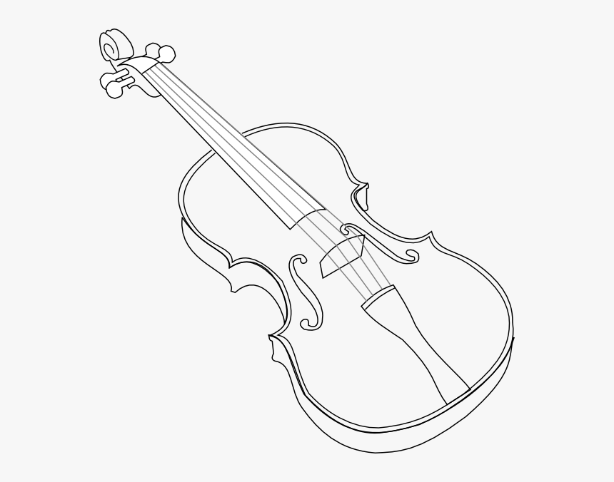 Violin Svg Clip Arts - Violin Coloring Page, HD Png Download, Free Download