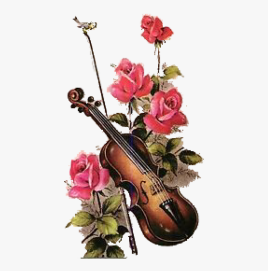 Fiddle Drawing Flower - Get Well Wishes Victorian, HD Png Download, Free Download