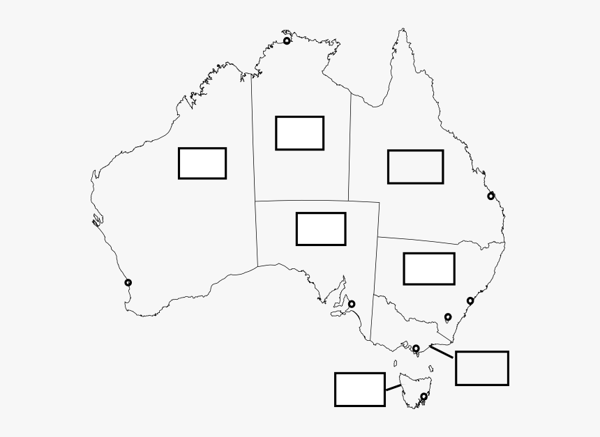 Transparent Blank Map Of Usa Png - Blank Map Of Australia, Png Download, Free Download