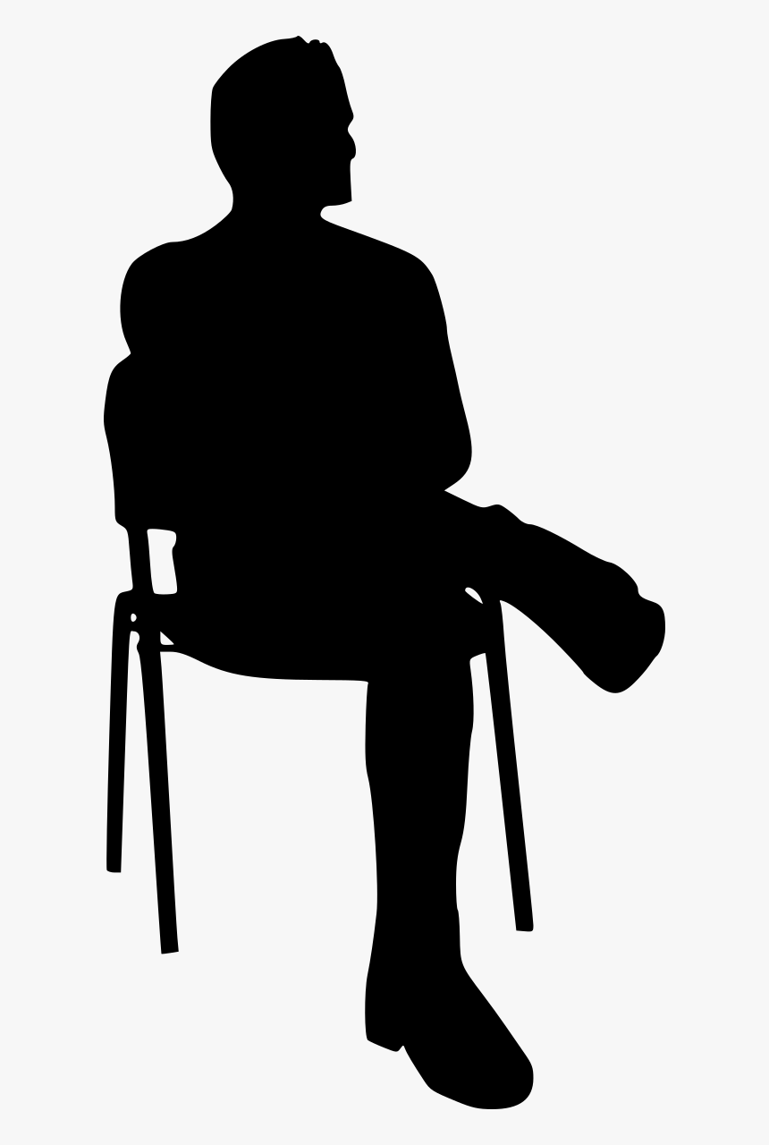 Person Sitting In Chair Silhouette, HD Png Download, Free Download