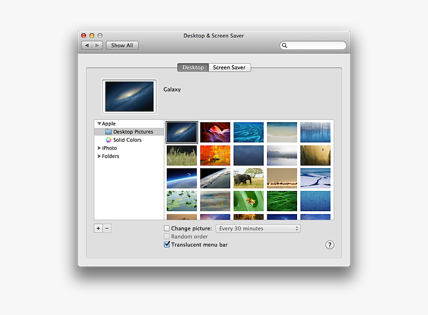 Desktop Preferences In System Preferences - Mac Os X Snow Leopard, HD Png Download, Free Download