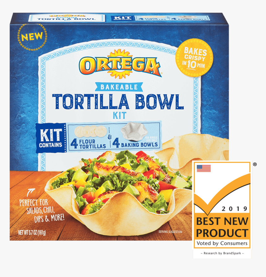 Image Of Bakeable Tortilla Bowl Kit - Ortega Tortilla Bowl Kit, HD Png Download, Free Download