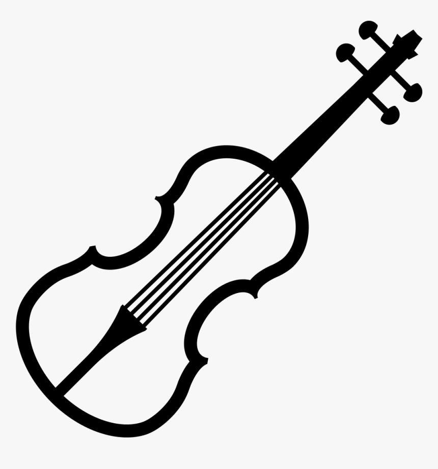 Violin Black And White Png - Violin Line Art, Transparent Png, Free Download