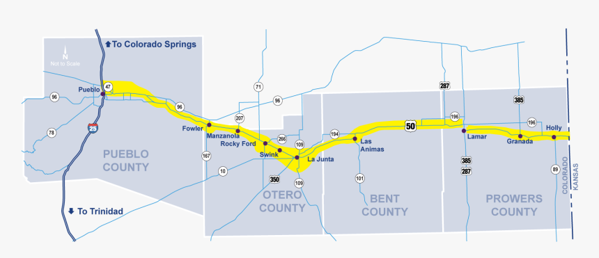 Us 50 Regional View Map - Map, HD Png Download, Free Download