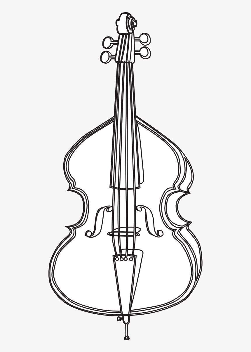 Cello Clipart Svg - Cello Black And White, HD Png Download, Free Download