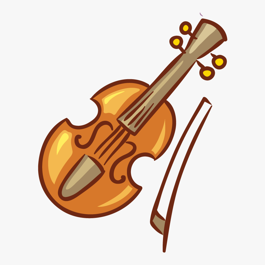 Fiddle Drawing Violinist - Cartoon Violin Clipart, HD Png Download, Free Download