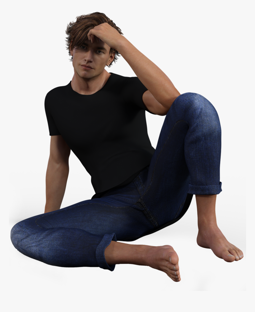 Man Sitting Pose, HD Png Download, Free Download