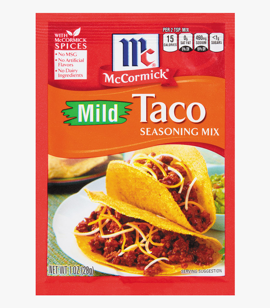 Taco Seasoning Mix Mild - Mccormick Taco Seasoning, HD Png Download, Free Download