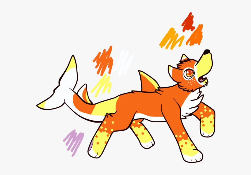 Candycorn Shark Wolf By Fluffy Furry Fun, HD Png Download, Free Download