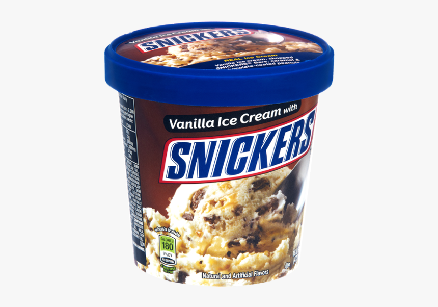 Ice Cream With Snickers, HD Png Download, Free Download