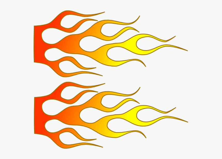 Race Car With Flames Png Png - Hot Rod Flames Clip Art, Transparent Png - k...