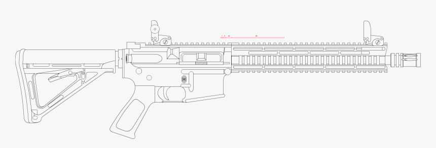 Ar15 Drawing Custom Assault Rifle Hd Png Download Kindpng