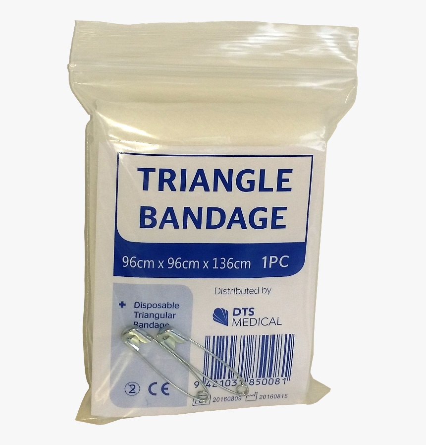 Tri Bandage - Triangular Bandage With Safety Pins, HD Png Download, Free Download