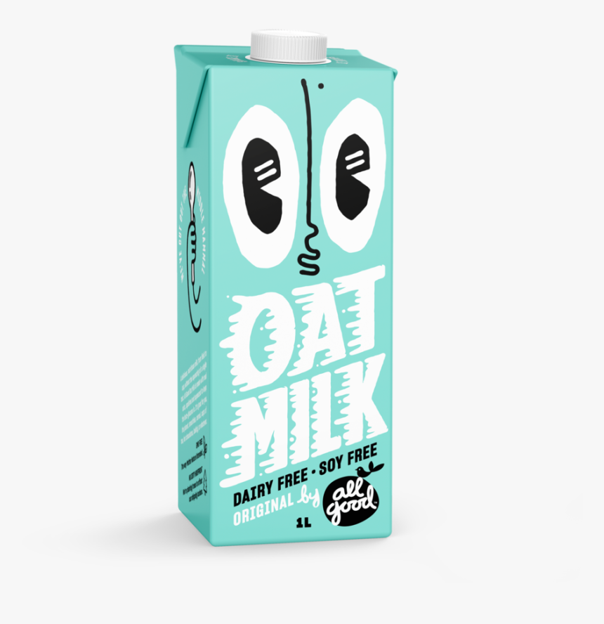 Agom1002 Oat Milk Original Carton Bottle 1l Vertical - All Good, HD Png Download, Free Download