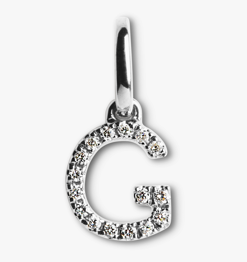 Letter Pendant With Diamonds "g", 18 Carat White Gold"
 - Locket, HD Png Download, Free Download