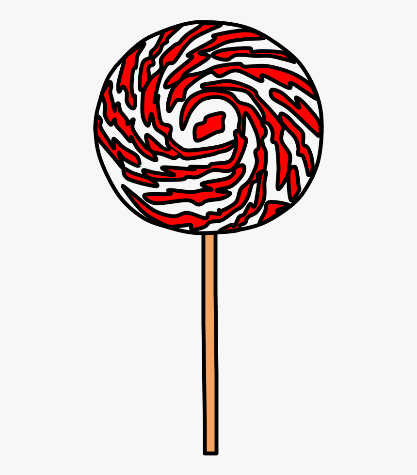 Lollipop, Large, Swirl, Red, White - Portable Network Graphics, HD Png Download, Free Download