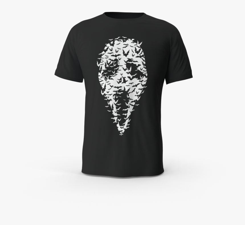 Scary Mask, Mens, Black Shirt - T-shirt, HD Png Download, Free Download