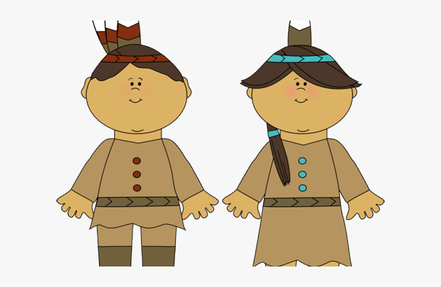 Indian Clipart Cute - Native American And Pilgrim Clipart, HD Png Download, Free Download