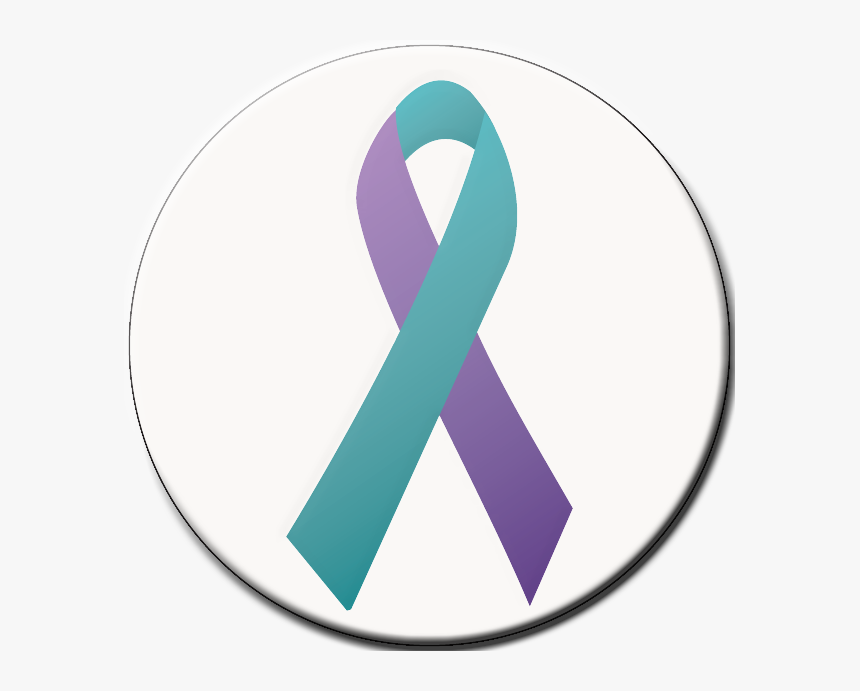 Teal And Purple Ribbon Png, Transparent Png, Free Download