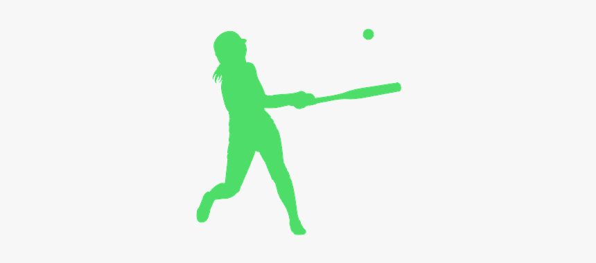 Silhouette Softball Player Clipart, HD Png Download, Free Download