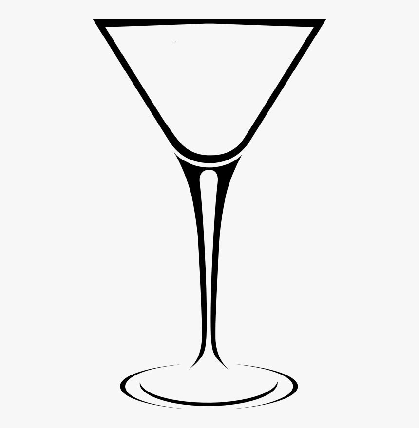 Cocktail Glass - Clip Art Champagne Glass, HD Png Download, Free Download