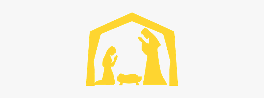 Manger Scene Silhouette - Christmas Cards Religious, HD Png Download, Free Download