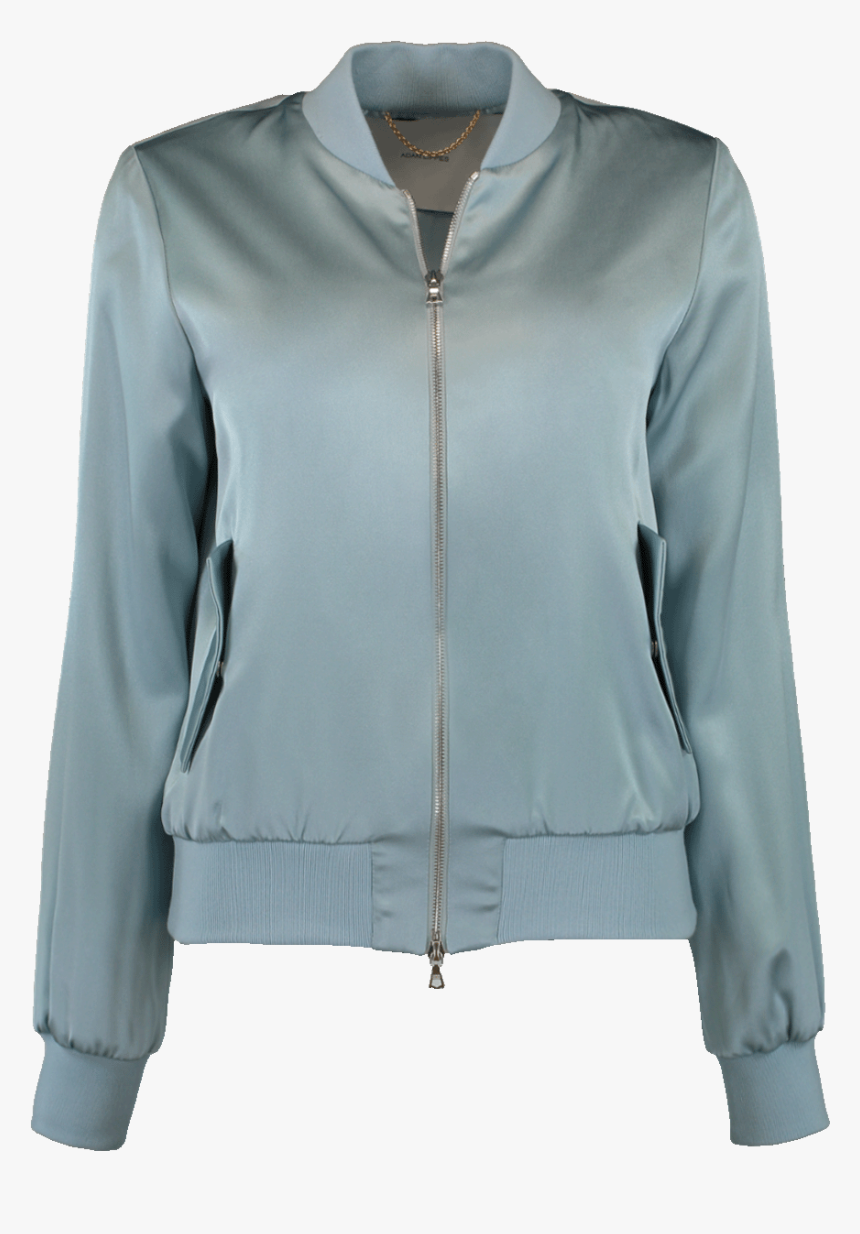 Adam Lippes Silk Charmeuse Bomber Jacket , Png Download - Zipper, Transparent Png, Free Download