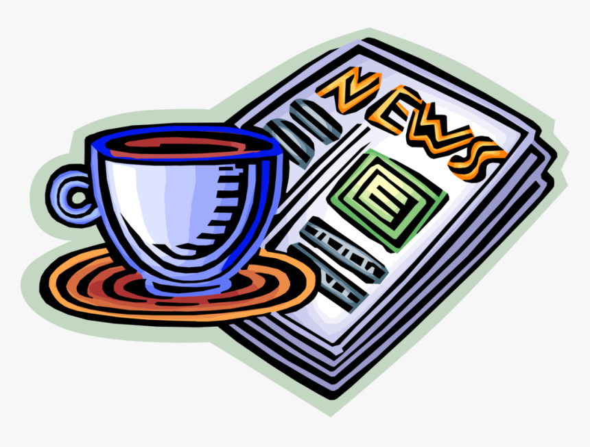 Clip Library Library Morning Cup Of And News Image, HD Png Download, Free Download