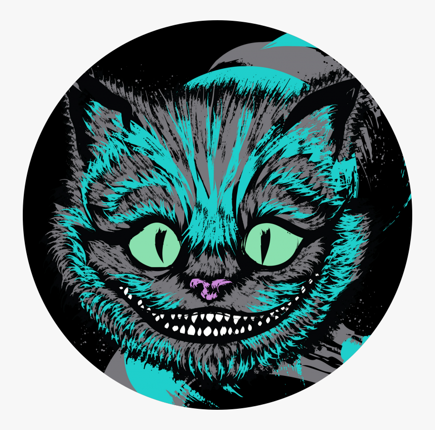 Cheshire Cat , Png Download - Cat In Alice In Wonderland In Graphic Design, Transparent Png, Free Download