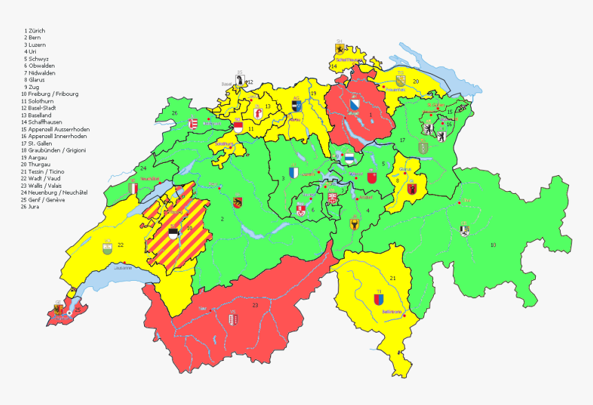 Rasselisten Schweiz - Gdp Per Canton Switzerland, HD Png Download, Free Download