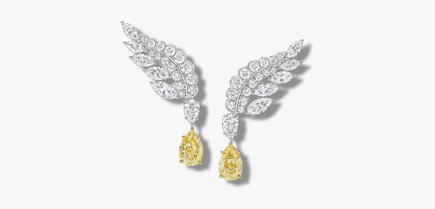 Eagle By Harry Winston, Yellow Diamond Drop Earrings - Pendant, HD Png Download, Free Download