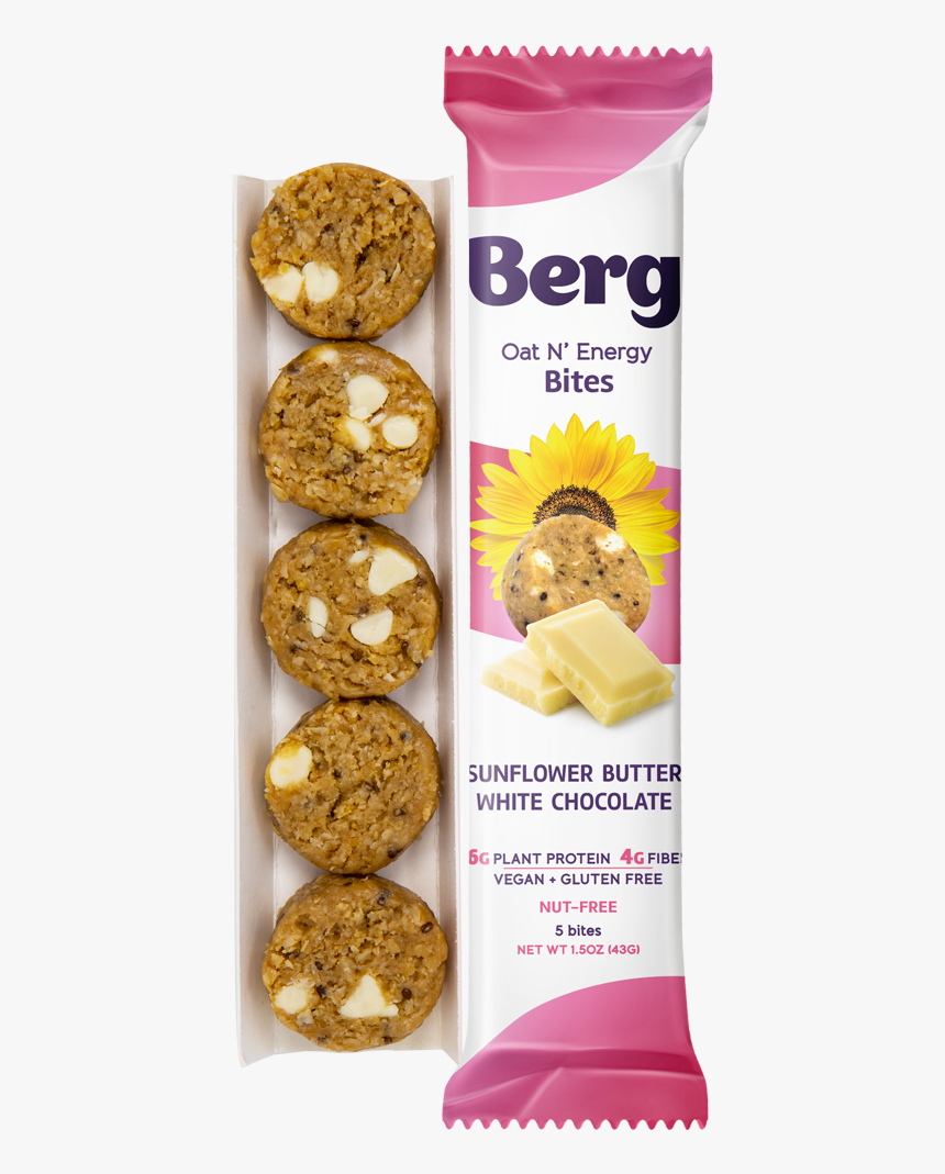 Berg Bites Sunflower White Chocolate - Peanut Butter, HD Png Download, Free Download
