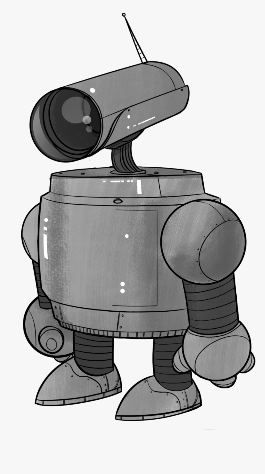 Robot Line - Cartoon, HD Png Download, Free Download