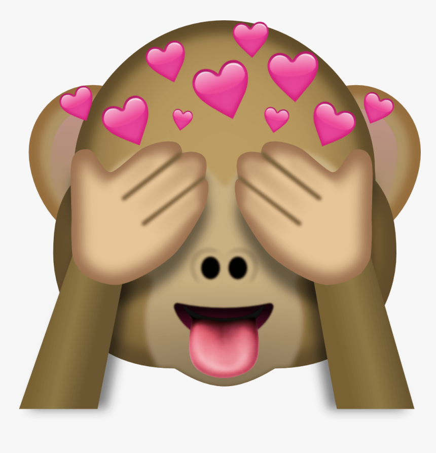 #emojimonkey #emoji #freetoedit #heart #heartcrown - Monkey Hands Over Eyes Emoji Png, Transparent Png, Free Download