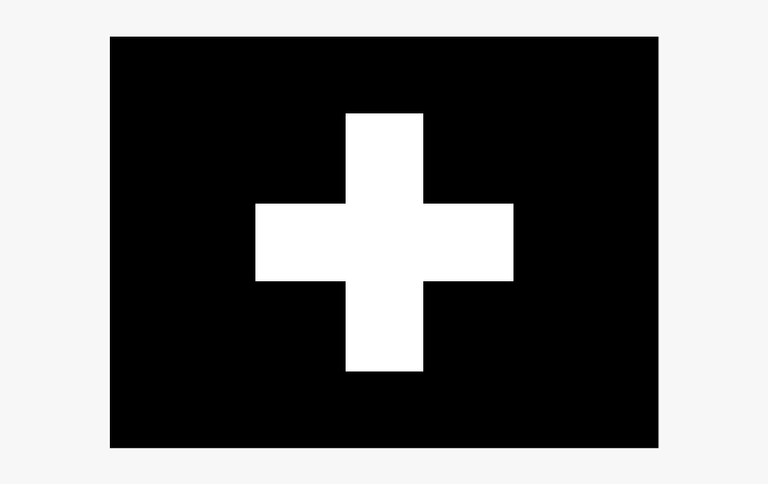 Flag Of Switzerland Logo Black And White - Swiss Flag Png Black And White, Transparent Png, Free Download