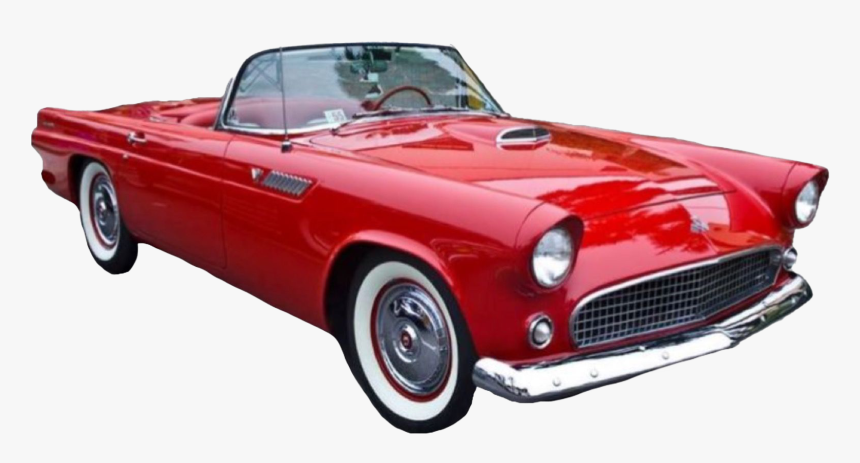 Red Retro Car - Red 1955 Ford Thunderbird, HD Png Download, Free Download