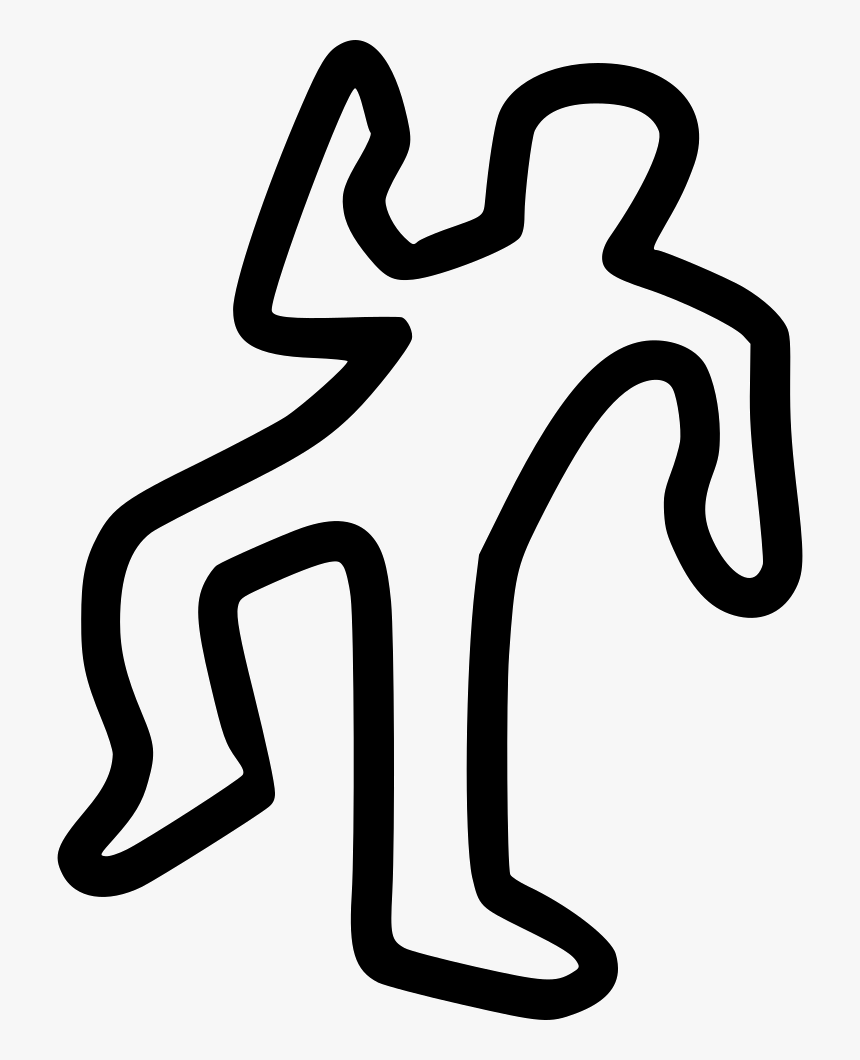 Deadbody Print - Dead Body Outline Png, Transparent Png, Free Download