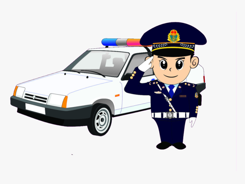 Transparent Traffic Police Clipart - Police Car Cartoon Png, Png Download, Free Download