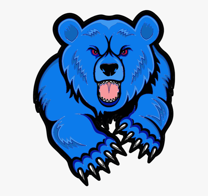 Grizzly Bear Head Clip Art - Grizzly Bear Head Blue, HD Png Download, Free Download