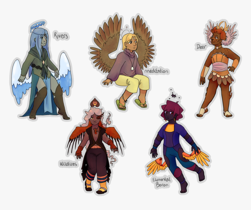 Five Thematic Angels , Png Download - Cartoon, Transparent Png, Free Download